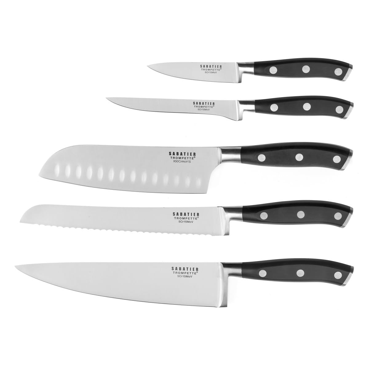 Sabatier Trompette 865700MBA101K Vulcano Set 5 couteaux de cuisine