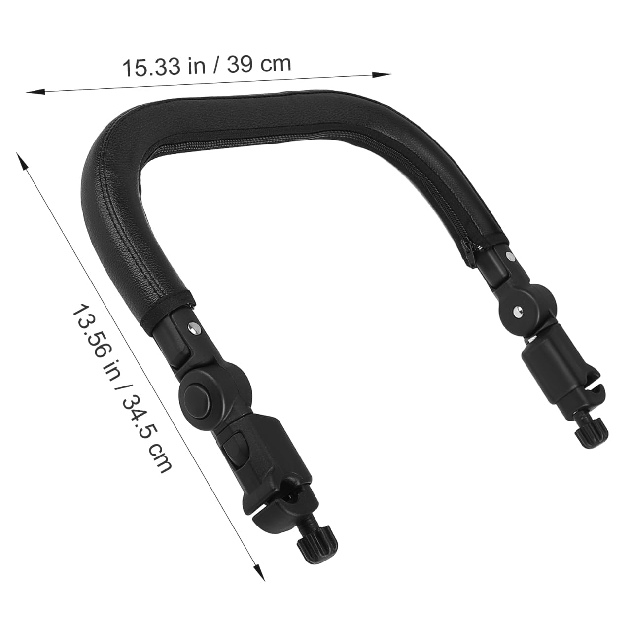 Alipis Universale Passeggino Paraurti Bar Corrimano Passeggino Maniglia Estensore Cuoio e Tubo di Ferro Baby Buggy Accessorio Adatto Oltre 98 Passeggini 15.4X13.6X2 Pollici