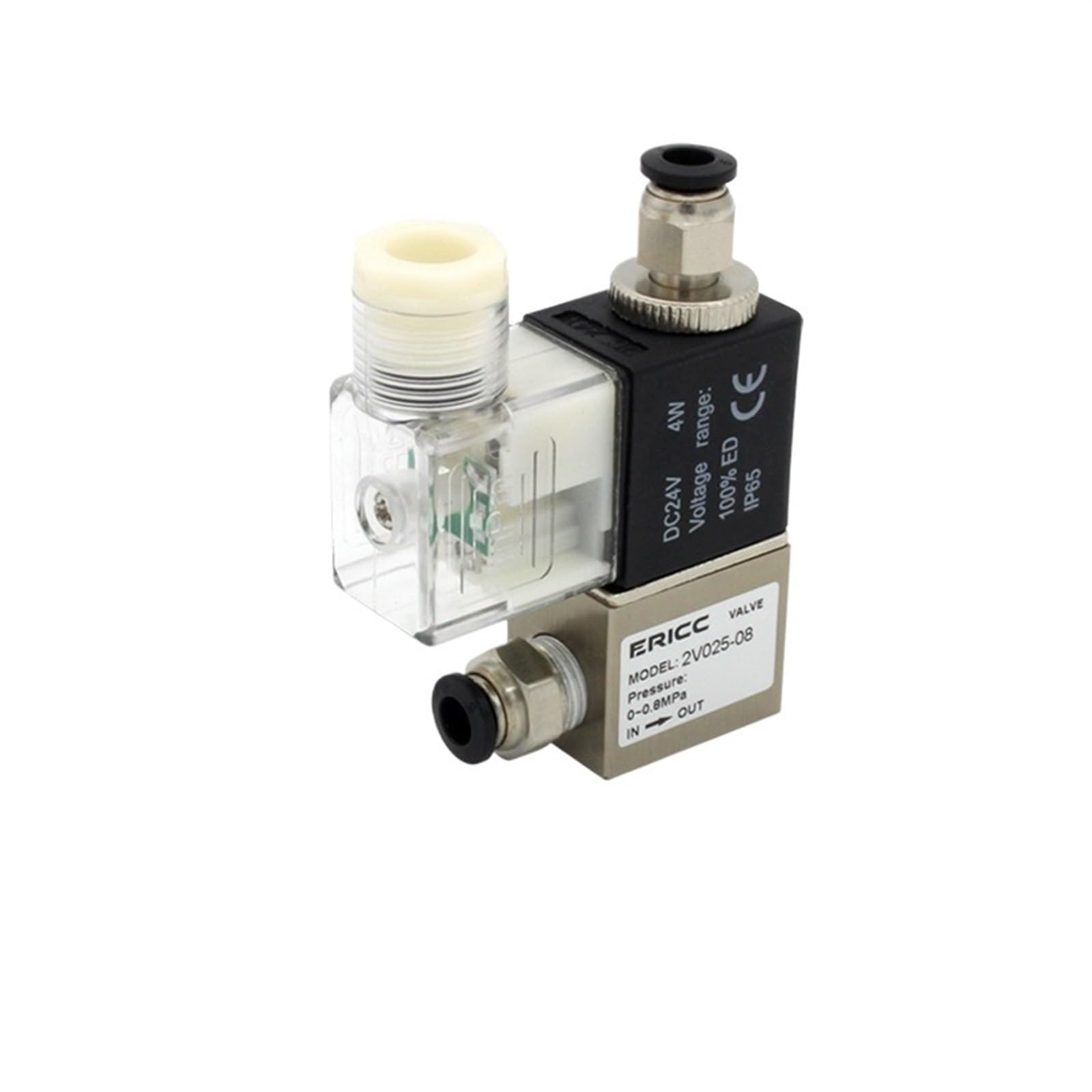 Vanne de contrôle de fluide normalement ouverte 2V025-08 en tension AC110V