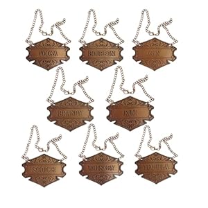 Hoomuda Kupfer-Likör-Dekanter-Tags 8er Set