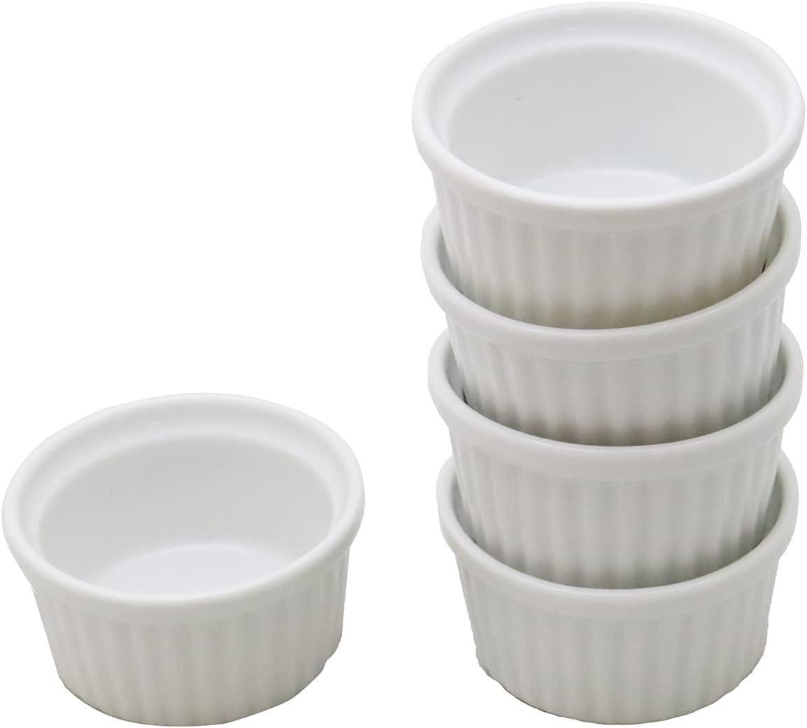 [Commercial Use] Set of 5 Durable Dinnerware Cut Souffle, Diameter 2.4 inches (6 cm), Set of 5