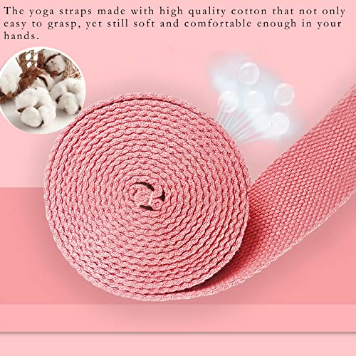 2 Pack Yoga Strap (6Ft) Stretch Band With Adjustable Metal D Ring Buckle Loop | Exercise & Fitness Stretching For Yoga, Pilates, Physical Therapy, Dance, Gym Workouts #TOP1