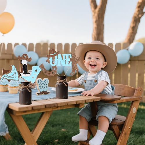 Décorations de table western cowboy pour anniversaire, 16 pièces de centre de table - 4