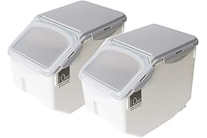 2-Pack Large Double Dog Food Storage Containers