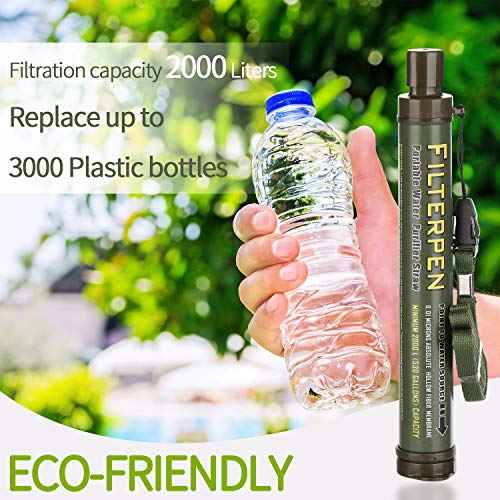 Festnight Filtro de Água de Proteção Ambiental portátil Camping Desinfectar Purificador de Água Limp
