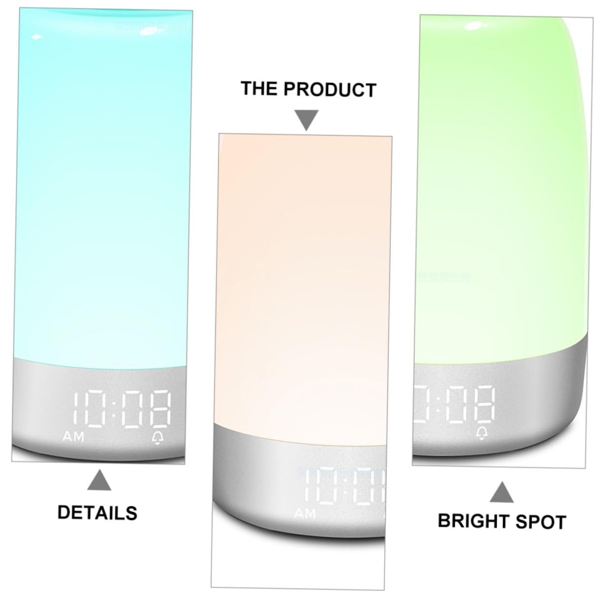 Veilleuse De Réveil LED Lampe De Chevet Tactile Minuterie Et Simulation Aube pour Chambre à Coucher