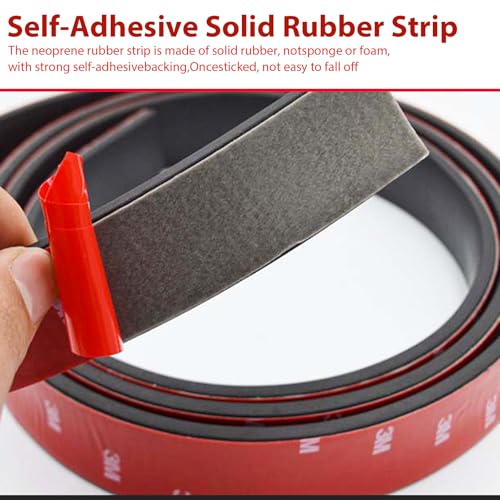 Gummistreifen Selbstklebend Neopren Gummimatte Bautenschutzmatte - Gummimatten Gummiplatte Vollgummi Gummiprofil für Dichtungen, Bodenbeläge Schutz, Vibrationsschutz, Abdeckung, DIY