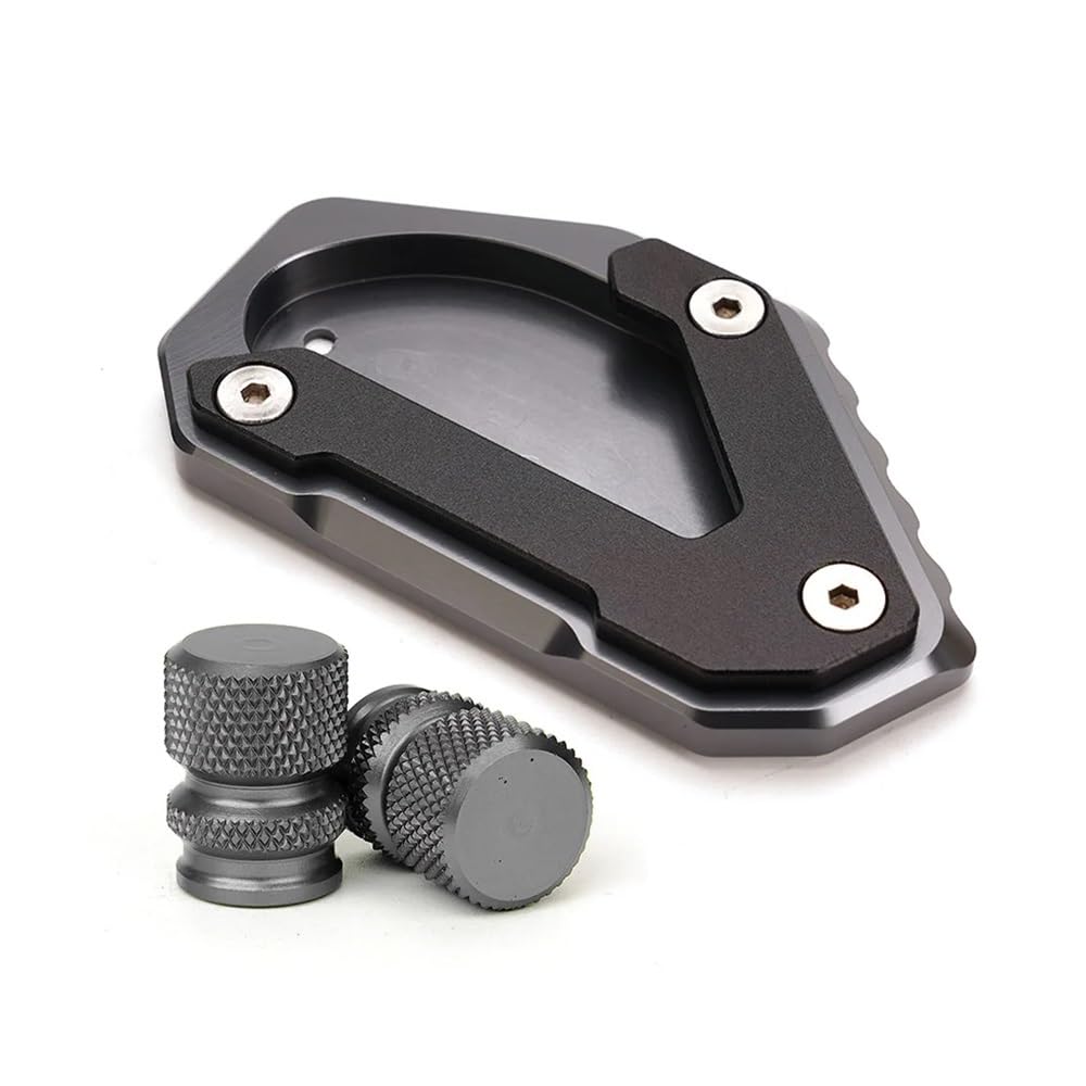 Plaque support béquille V-STROM 650 XT aluminium CNC robuste