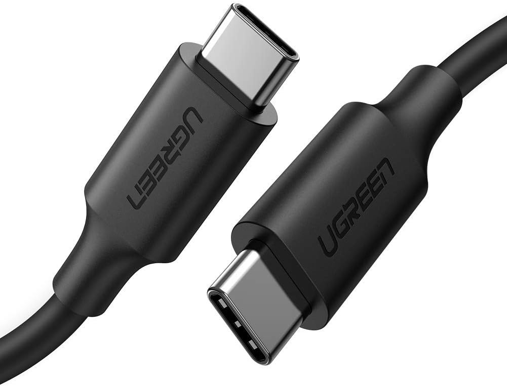 UGREEN USB C to C 3.1 Gen 2 Charging Cable 10GBps Type C Fast Charger 100W Braided Cord compatible for 2018 iPad Pro,Google Pixel 2 XL,Samsung Galaxy S8 Plus S9,Nintendo Switch,LG V20 V30 G6-1Meter
