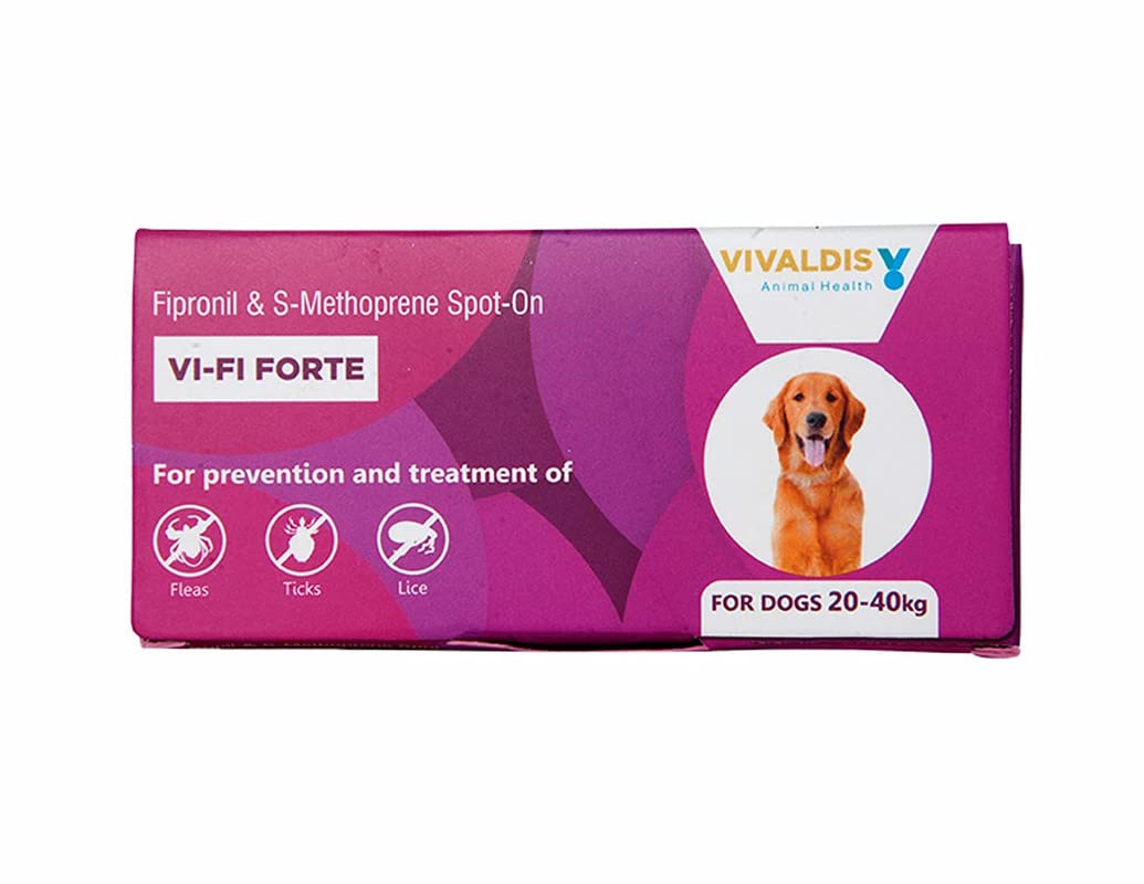 See full amazon price history chart for Vivaldis VI-FI Forte 2.68ml spot on for Prevention & Treatment of Fleas, Ticks and Chewing lice infestation for Dogs Weighing from 20 to 40 Kgs. Vivaldis VI-FI Forte 2.68ml spot on for Prevention & Treatment of Fleas, Ticks and Chewing lice infestation for Dogs Weighing from 20 to 40 Kgs. (B0BGRWJPL8) Amazon Price History, Amazon Price Tracker