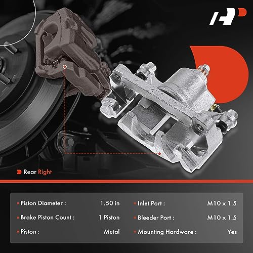 Image of A-Premium Rear Right Passenger Side Disc Brake Caliper with Bracket | Compatible with Chevrolet Venture 1997-2005 Buick Rendezvous 2002-2007 Oldsmobile Silhouette