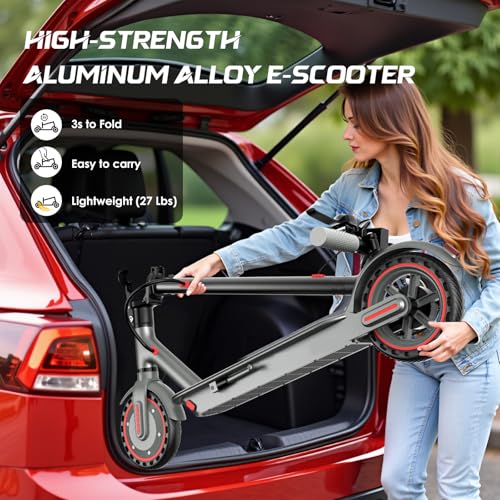 Image of 350W /500W Adult Electric Scooter, 8.5 inch /10 inch Solid Tires, 36V 7.8AH-15AH Battery, UP to 19-25MPH, 20-31 Miles Range, Foldable Lightweight E-Scooter, Dual Brakes, App Control, Max Load 265 LBS