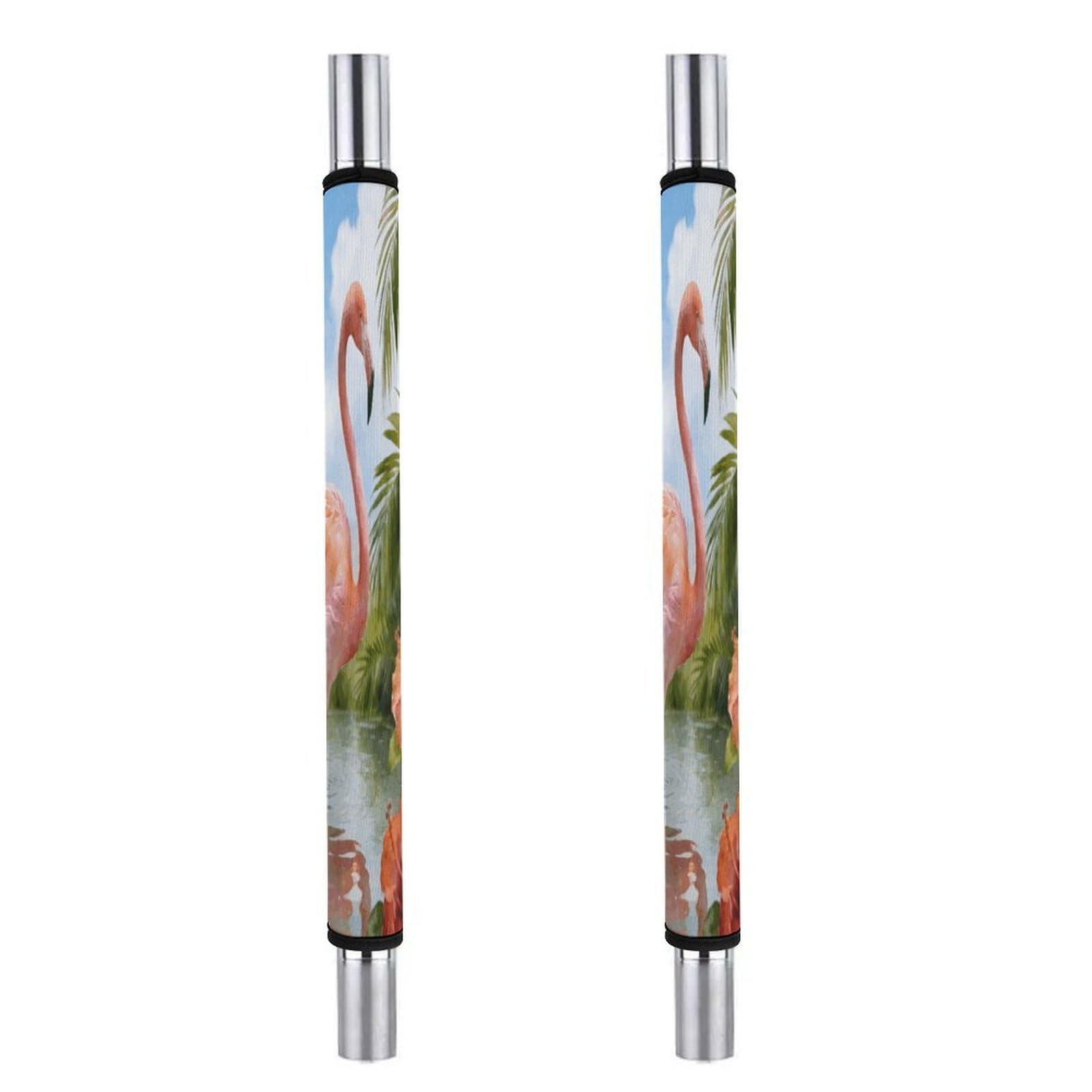Fodpand Style Watercolor Tropical Flamingo Kitchen Handle Cover, Keep Your Kitchen Appliance Clean, Fashion Refrigerator Anti Slip Sleeve,Anti Slip Handle Cover For Refrigerators Ovens Cabinets Dishwashers
