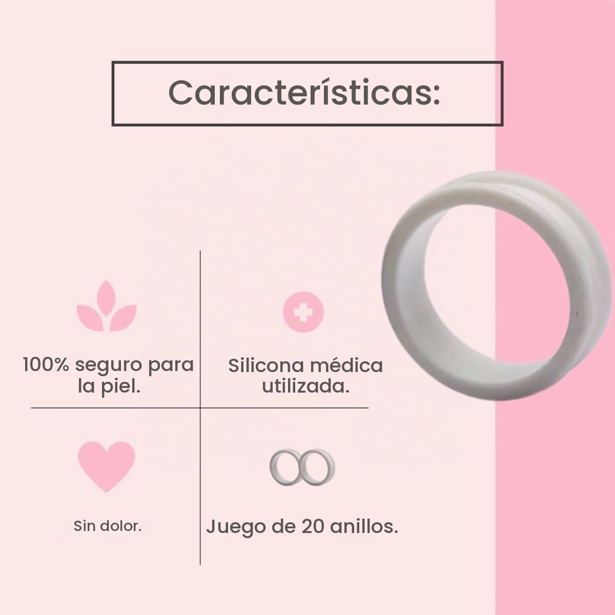 Vajraang Anillos de estiramiento de fimosis (juego de 20 anillos) con crema de estiramiento frontal, herramienta y folleto "Cómo usar", blanco, 3, 4, 5, 6, 8, 10, 12... 38 mm
