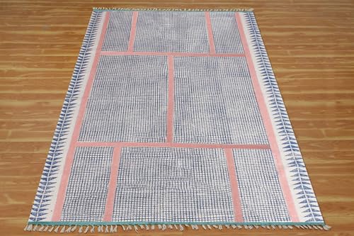 Alfombra pasillo de 2.6 x 4 pies lavable de algodón para cocina y dormitorio 5