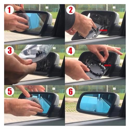Vitre rétroviseur dégivrante BMW E60 E61 E63 E64 miroir bleu asphérique côté droit passager