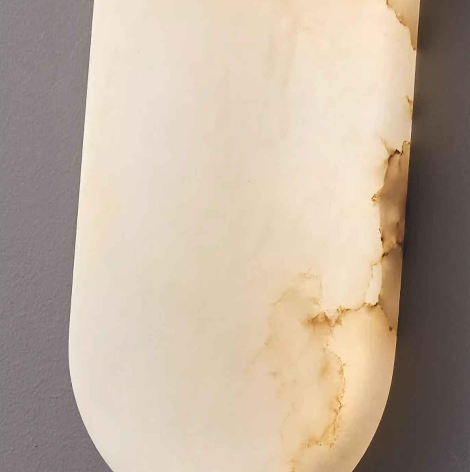 Applique da Parete in Marmo Naturale, Lampada a Striscia di alabastro di Lusso, Applique in Ottone Moderna Nera/Oro per Bagno, Mobile Bar, apparecchio di Illuminazione Bianco per c