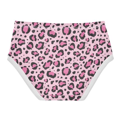 Little Girls' Soft Cotton Underwear Kids Breathable Comfort Leopard Print Panties Briefs Toddler2