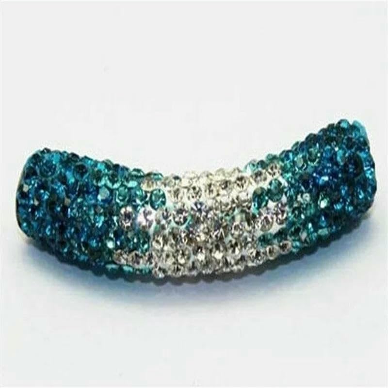 Cuentas sueltas de arcilla blanda con incrustaciones de diamantes AB de 45 mm, accesorios hechos a mano para bricolaje, 6-45 mm, 10 unidades