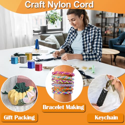 Nylon String for Bracelet Making - 1.5mm Black & White, 2 Rolls - Adults & Kids Friendship Bracelet - Image 7
