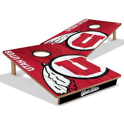 YouTheFan NCAA Utah Utes 2’ x 3’ Wood Cornhole Game by YouTheFan - Used condition - US$101.37