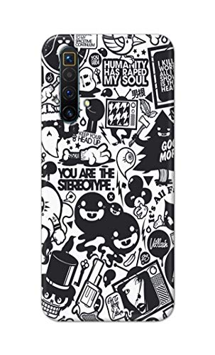 Image of Printed Hard Back Cover Case for Realme X3 | X3 SuperZoom | Realme X50 5G Back Cover (Mixed Cartoon) -203