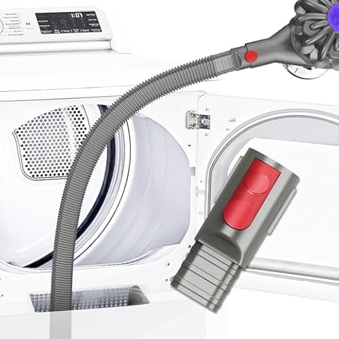 Sealegend Dryer Vent Cleaner Kit Compatible with Dyson Dryer Lint Vacuum Attachment for Dyson V7 V8 V10 V11 V12 V15 etc Cordless Vacuum Cleaner Removes Deep Lint Cover
