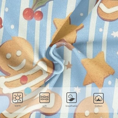 Gingerbread Man Christmas Girls' Soft Triangle Panties Comfort Color for Young Girls in Sizes 2T,3T, 4T, 5T, 6Y and 8Y3