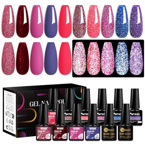 Set de Esmalte en Gel con Brillantes 12 piezas miniatura 1