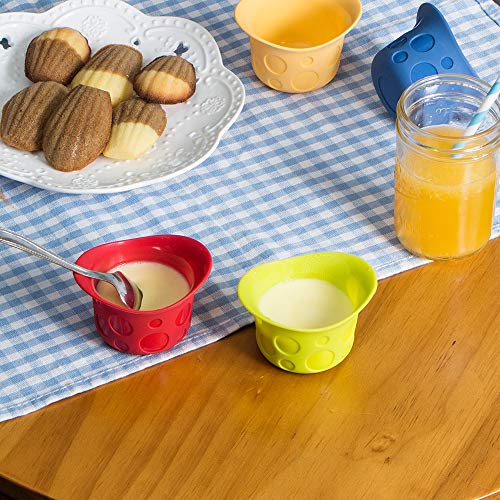 Webake Baking Cup Muffin Cupcake Liner Silicone Popover Pan Jelly Mold Dessert Tray Mini Caramel Pudding Cup 8 Pack #TOP6