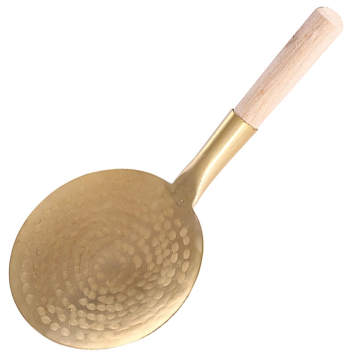 Cucchiaio da Cucina in Rame da 12 Cm per Servire Tofu, Mestolo Portatile Ergonomico per Uso Domestico e Ristoranti, Palette da Cucina Multiuso per Minestra e Riso