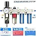 TAILONZ PNEUMATIC 1/2 Inch NPT Industrial Grade 4 Stage Air Drying System, Particulate Filter, Coalescing Filter, 0-240PSI (Automatic Drainage）