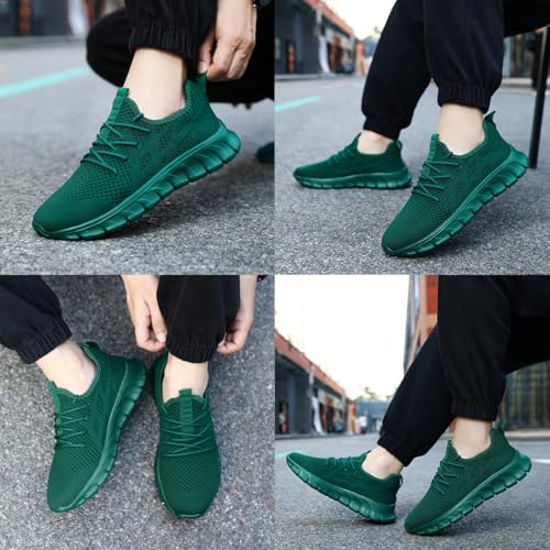 Image of Mens Walking Tennis Shoes Slip On Hiking Running Sneakers Non Slip Fitness Casual Workout Athletic Gym Lightweight Breathable Comfortable Trainers