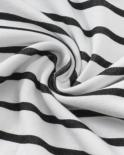 Image of Rosibel Boys' Clothing Sets Crewneck Kids Clothes Striped Button-Up Toddlers Boys Clothes with Pocket Black 6Y