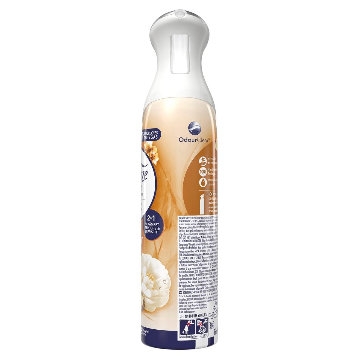 Febreze Deodorante spray orchidea dorata, 6 x 185 ml, 2 in 1, antiodore e freschezza