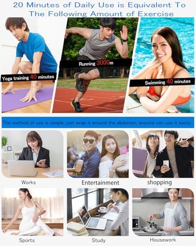 EMS Muscle Stimulator, Washable & USB Rechargeable Abs Trainer, 8...