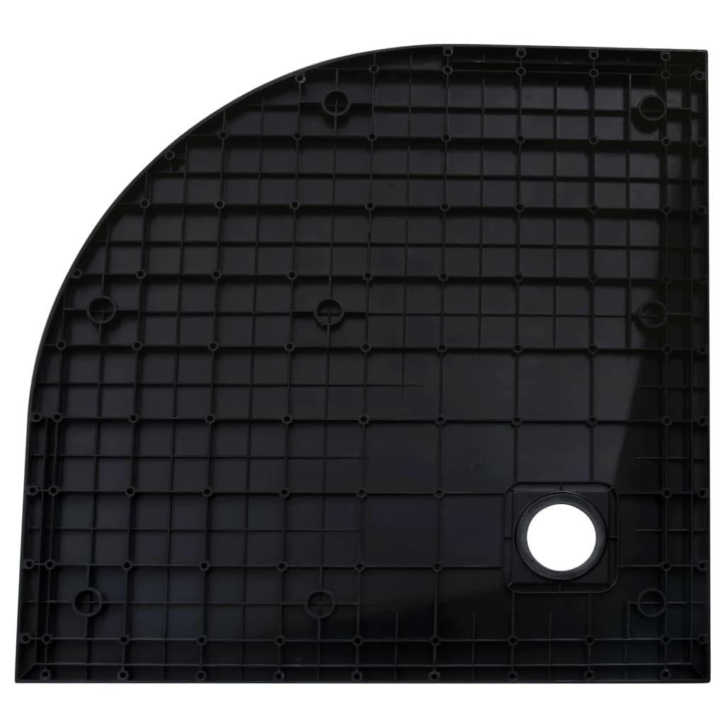 vidaXL Plato de Ducha Base Pie Receptáculo Aseo Cuarto de Baño Esquina Suelo Antideslizante Duradero Extraplano Resina SMC Negro 90x90 cm