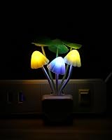 Vista 7 de Sensor Led Night Light, Color Changing Plug-in LED Mushroom Dream Bed Lamp
