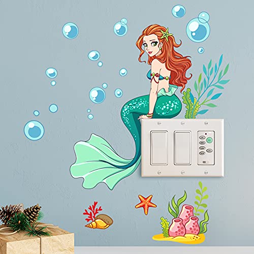 Vinilo Decorativo Luminoso Sirena para Pared 29x28 cm miniatura 4