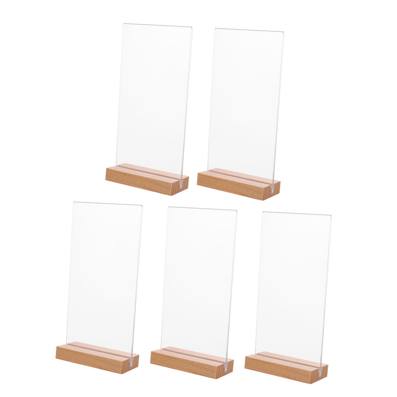 Présentoir de table acrylique rigide et bois pour protéger vos menus double face