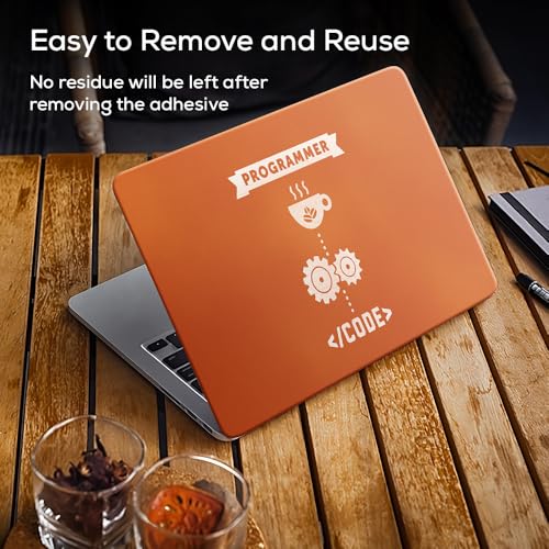 Image of Galaxsia Programmer01 Top+Wrist Pad Vinyl Laptop Skin /Sticker /Cover Upto 15.6 Inches Laptops Laminated-Removable-HD Quality Compatible for Hp-Dell-Sony-Lenovo-Asus etc.(15x10 Inches)