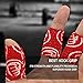 WOD Nation Weightlifting Thumb Wraps - Sweat-Proof Athletic Thumb Tape - Easy-Tear Strips for Gym & Rock Climbing - Blister Guard & Powerlifting Grip Tape - Pack of 24, 23 ft, Red