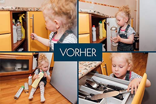 Hoffenbach magnetische Kindersicherung mit Montagehilfe 12+3 | Schranksicherung 3M zum kleben | Schubladensicherung unsichtbar | für Baby und Kinder – Bild 4