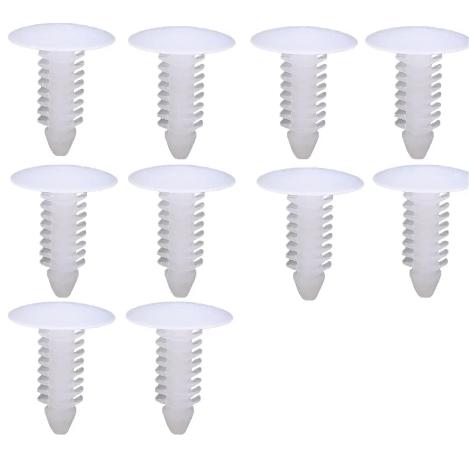 YTQMoreBNZ Car Interior Roof Fixing Buckle Automotive Barbed Wire Clip Fasteners Cloth Fixing Screw Care Plastic Rivet Fastener Accessories(White 10pcs)