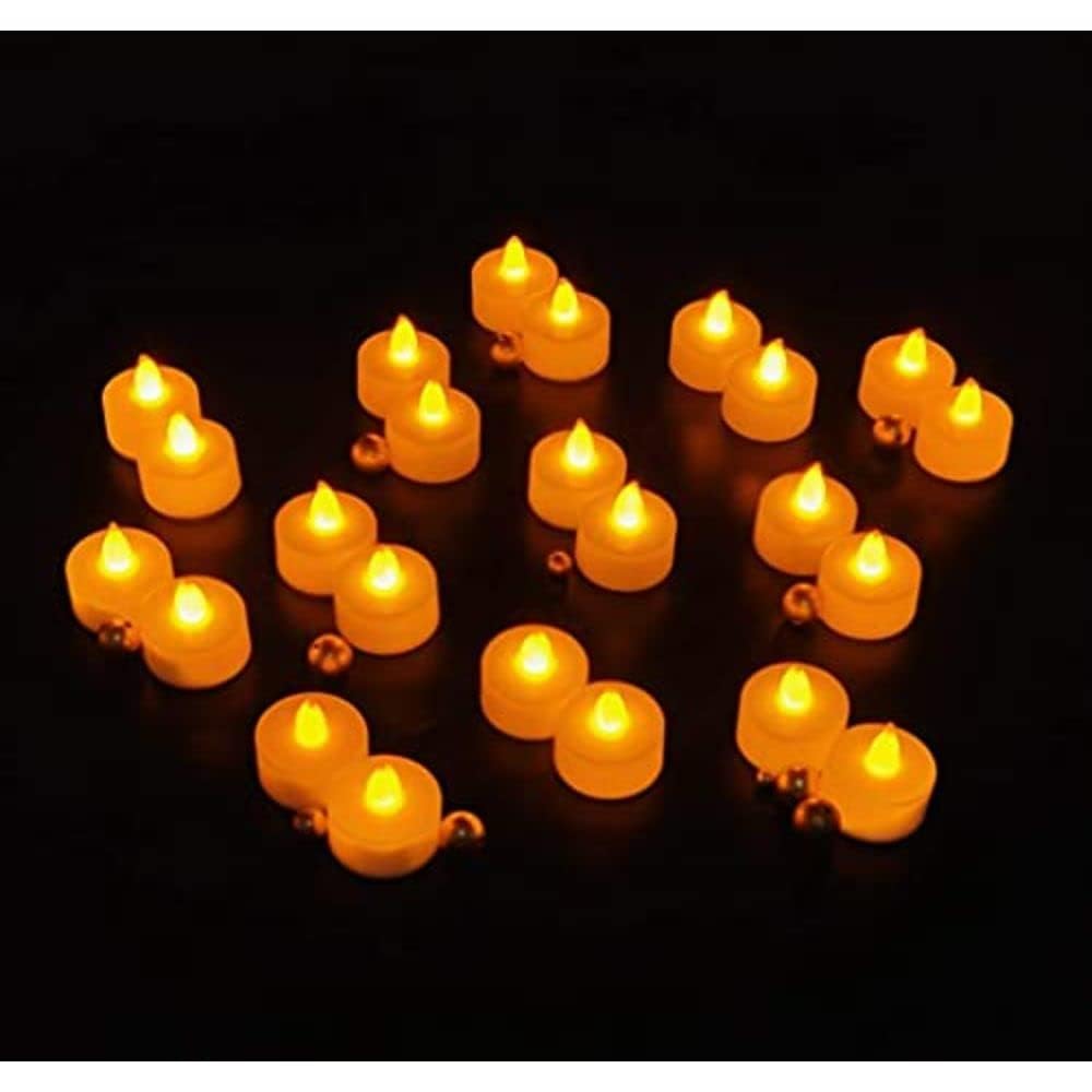 SATYAM KRAFT 12 Pcs Flameless & Smokeless Decorative Acrylic Led TeaLight Candles for Home Decor,Gifts,Christmas,Valentine Festival, Anniversary,Birthday,Wedding (Yellow, 5 cm) (B0CX4WSDTQ) Amazon Price History, Amazon Price Tracker