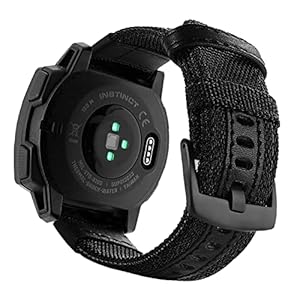 Abanen 22mm Nylon Military Style Watch Bands for Garmin Instinct / Instinct 2 Solar, Woven Fabric Durable Wristband…