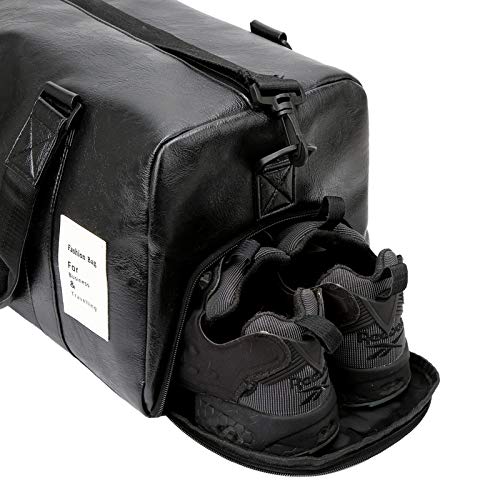New short travel bag fitness bag tide female yoga sports training bag male handheld travel bag(Black)4