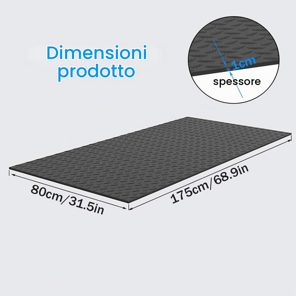 Tappetino per Tapis Roulant Insonorizzante Tappeto Antiscivolo, Materassino Fitness Pieghevole, Tappetino Antivibrante Tapis Roulant
