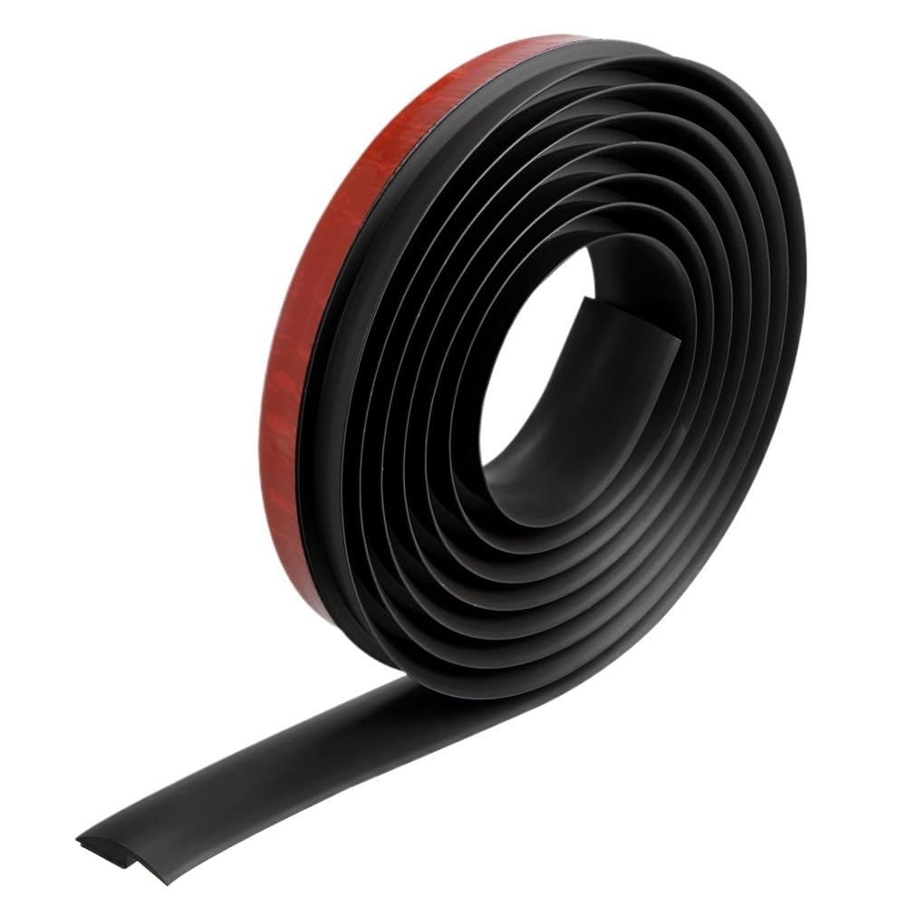 Loacea Floor Threshold Strip Length 3/6m PVC Doorway Transition Strip Floor Cover Trim, Self Adhesive Carpet Edge Flooring Seal 1pc(Black,6METERS*7.5MM*35MM)