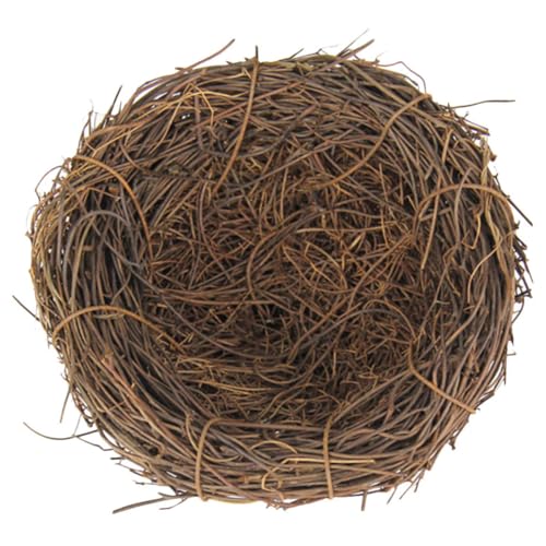 VANZACK Nid D’Oiseau Décoratif en Rotin Marron, Grand Format pour Jardin